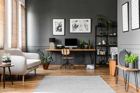 Relaxing workspace design ideas to create a calm office. 25 of the Best Gray Paint Color Options for Home Offices