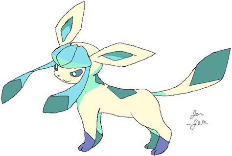 Glaceon Pokemon Background Isolated Png Png Mart