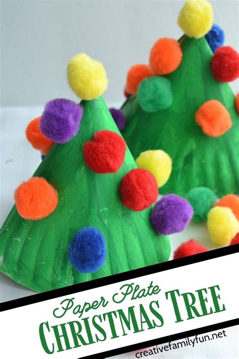 Paper Plate Christmas Tree Kids Craft Winter Crafts Preschool