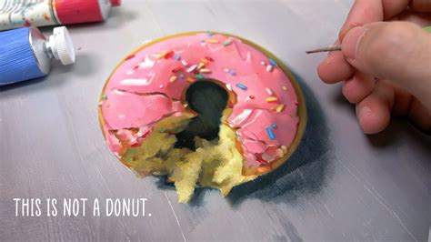 The Most Realistic Donut Painting Youtube