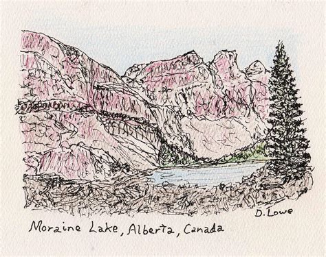Moraine Lake Alberta Drawing By Danny Lowe Fine Art America