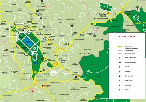 baguio city map tourist attractions tourist destination in the world
