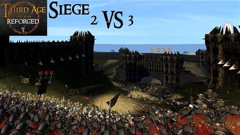men elves and dwarves attack carn dum siege battle third age total war reforged youtube