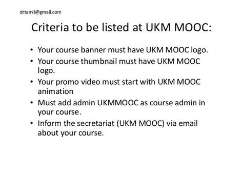 Career development, changing careers, college preparations. How to get your courses listed on UKM MOOC (OpenLearning)