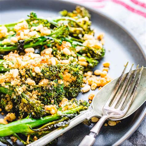 Roasted Baby Broccoli With Toasted Pine Nuts Sip And Feast