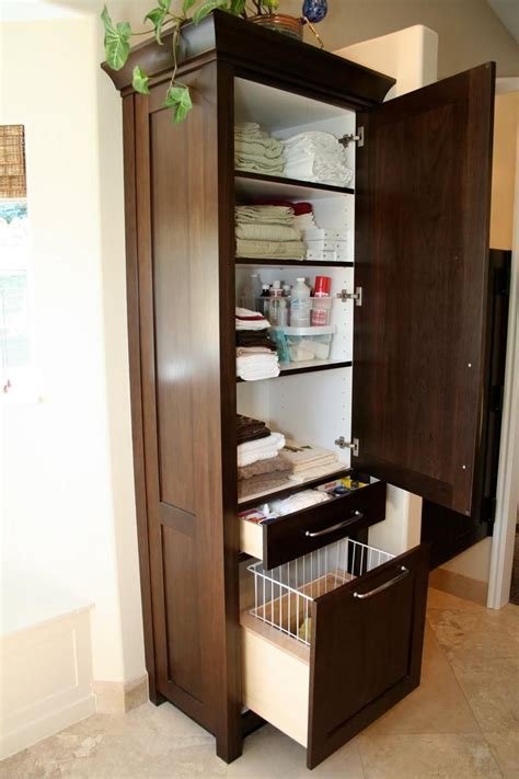 Tall Bathroom Cabinet With Hamper