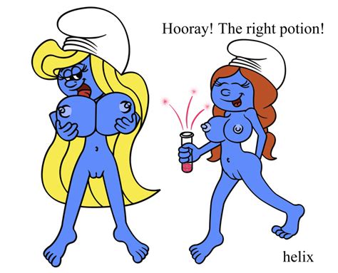 Rule 34 Alternate Breast Size Helix Sassette Smurf Smurfette Tagme