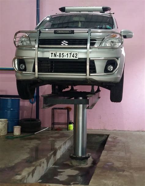 single post mild steel hydraulic car lift for washing 4 6 tons at rs 95000 in chennai
