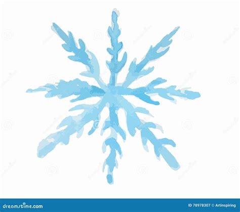 Watercolor Snowflake Stock Vector Illustration Of Ornate 78978307