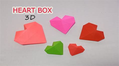 Origami Heart Box 3d Youtube
