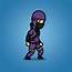 Purple Ninja With Sword  2D Character Sprite Tokegameart