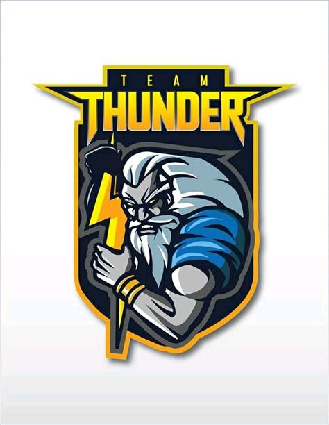 Team Thunder Logo Thunder Design Sports Logo Design Sports Logo