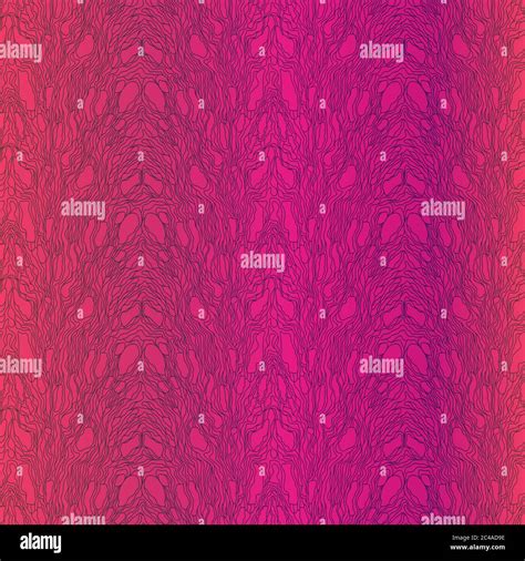 seamless pattern of randomly chaotic lines in pink color with gradient hand drawing