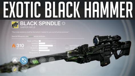Destiny Exotic Black Hammer How To Get The Black Spindle Destiny