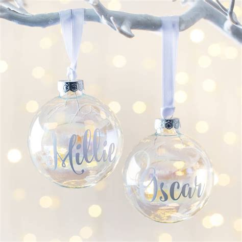 Personalised Iridescent Christmas Bauble By Twenty Seven Personalised