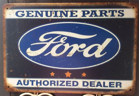 Metalen Wandbord Garage Ford Reclamebord Muurplaat Vintage Retro