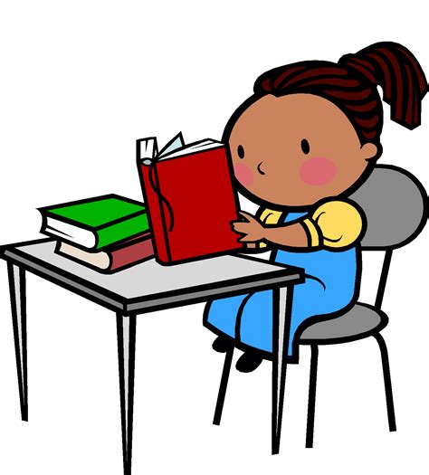 Clipart Of A Student Working At A Desk Clipground