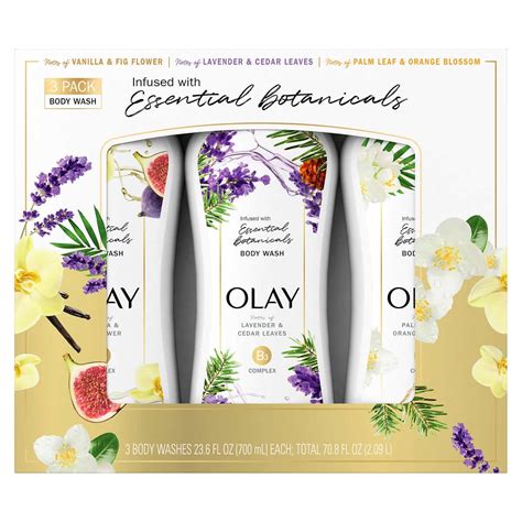 Olay Essential Botanicals Body Wash Variety Pack 236 Fluid Ounce