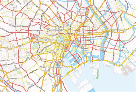 Das gebiet um tokio herum einschließlich tokio lässt sich in sechs. Stadtplan - Tokio: Attraktionen und Hotelbuchung
