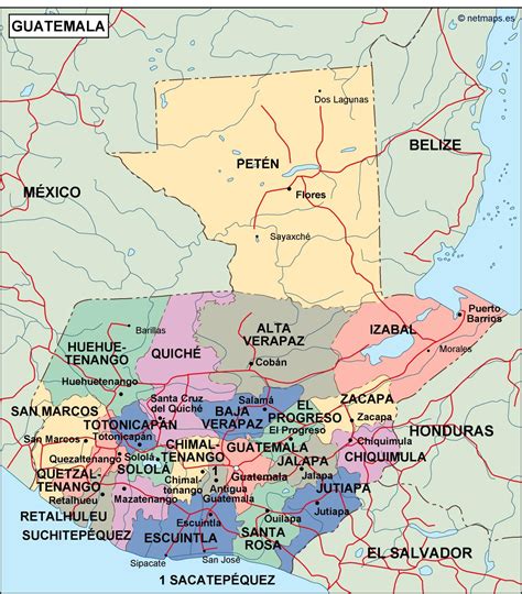 Guatemala Political Map Eps Illustrator Map Vector World Maps