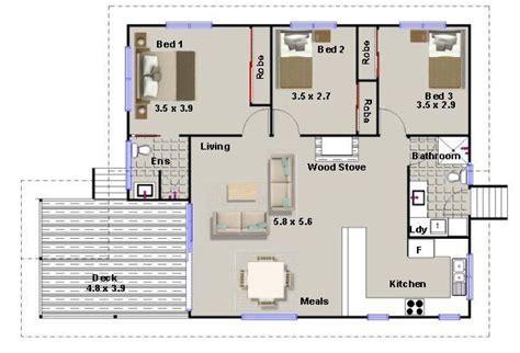 3 Bed On Steel Posts House Plans For Sale Kit Homes Australia House