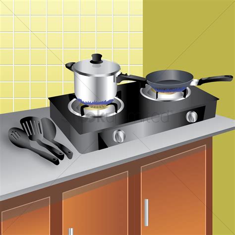 The best png's are always on our website. Kitchen stove and kitchen utensils Vector Image - 1237139 ...