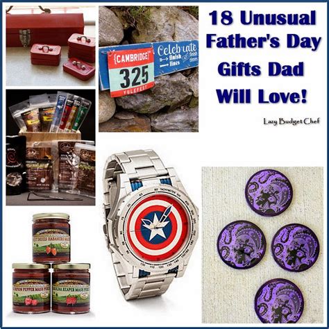 Fishing, camping, biking, running, hiking — we've got gift ideas for all budgets and interests. Lazy Budget Chef: 18 Unusual Father's Day Gift Ideas Dad ...