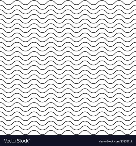 Seamless Abstract Pattern Thin Line Waves Vector Image