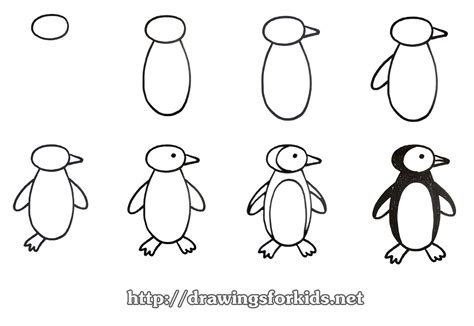 How To Draw A Penguins For Kids