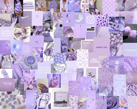 Purple Aesthetic Wallpaper Light Light Purple Aesthetic Collage Page