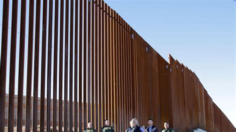 First Section Of Donald Trumps Wall At Mexico Border Unveiled Us News Sky News
