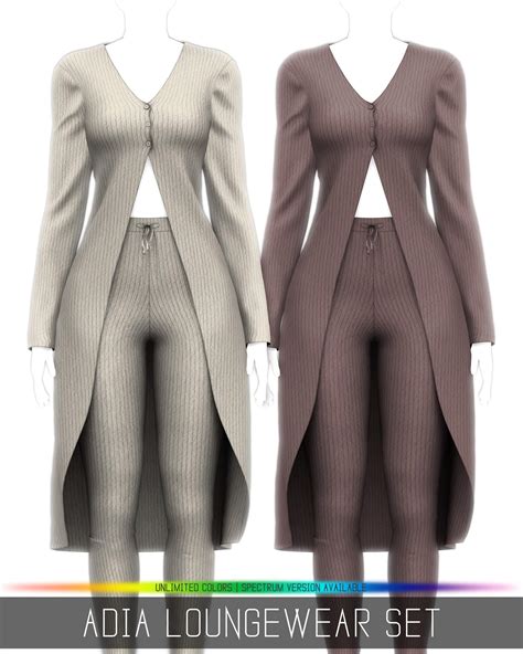 The Sims 4 Adia Loungewear Set At Simpliciaty The Sims Book