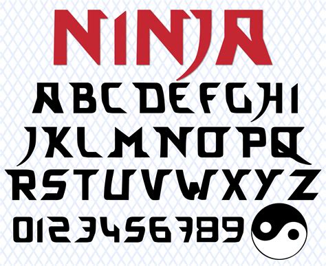 Ninja Font Ttf Svg Files Ninja Style Font Ninja Letters Font Etsy México