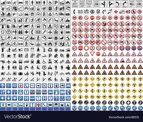 Traffic Sign Collection Royalty Free Vector Image Ad Collection