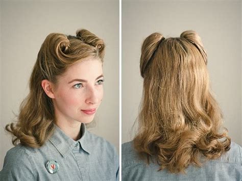 45 Vintage Victory Rolls From 1940 S Any Woman Can Copy 1940s Hairstyles Vintage Hairstyles