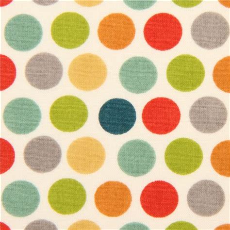 Colorful Polka Dots Organic Knit Fabric Birch Usa Modes4u