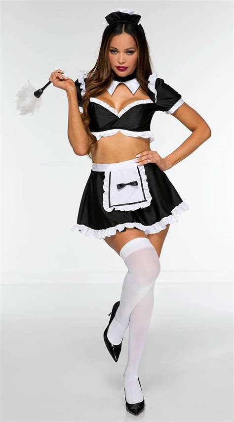 sexy french maid costume sexy maid two piece costume