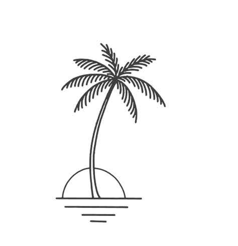 Palm Tree Beach Sunset Decal Etsy In 2020 Palm Tree Drawing Palm