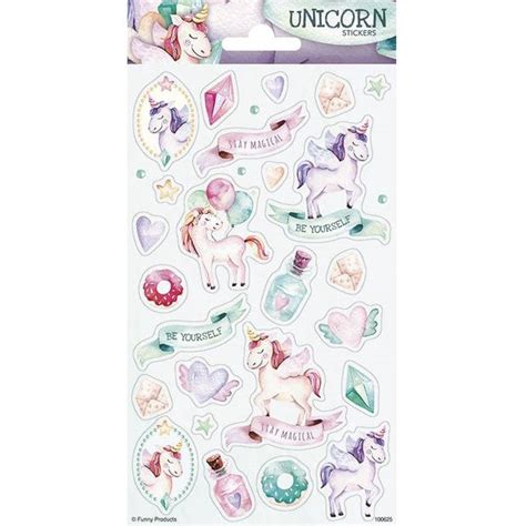 Funny Products Stickervel Unicorn Meisjes Papier 23 Stuks Blokker