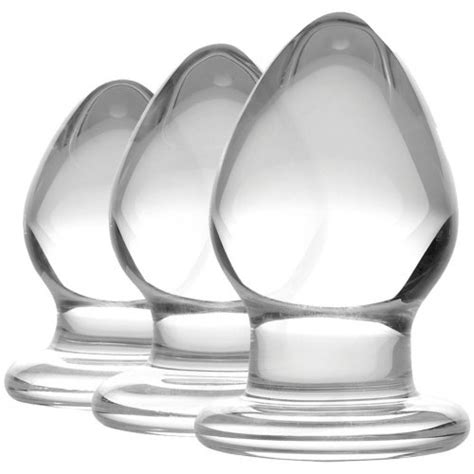 Prisms Triplets 3 Piece Glass Anal Plug Kit Clear Sex Toys At Adult Empire