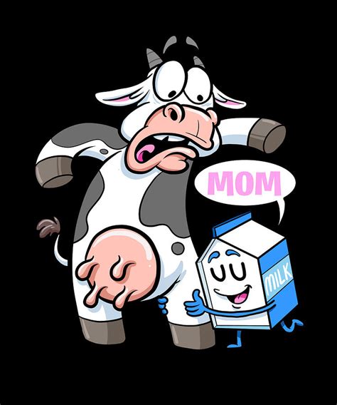 cowgirl milk cartons call cow mom milk farmer cow digital art by colorfulsnow fine art america