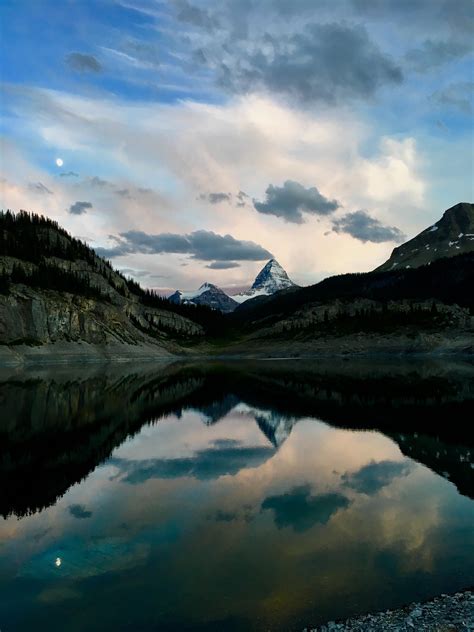 Sunset Over Mount Assiniboine In The Canadian Rockies Bc Oc