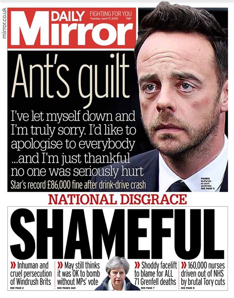 Daily Mirror Front Pages 2018 Tomorrowspaperstoday Mirror Online