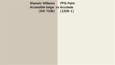 Sherwin Williams Accessible Beige SW 7036 Vs PPG Paint Accolade 1208