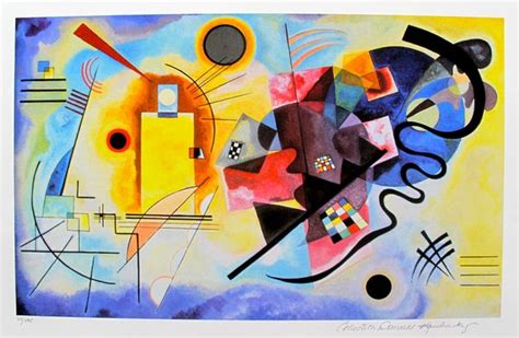 Wassily Kandinsky Yellow Red And Blue Estate Signed Limited Edition