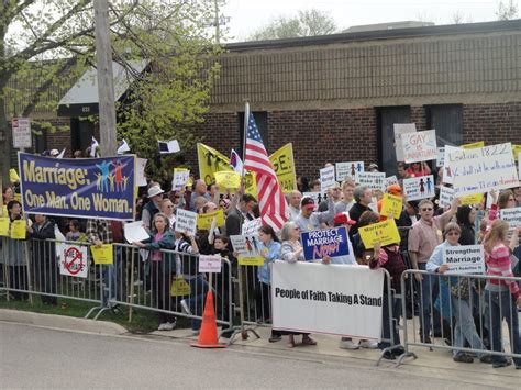 Same Sex Marriage Supporters Opponents Rally In Downers Grove Free