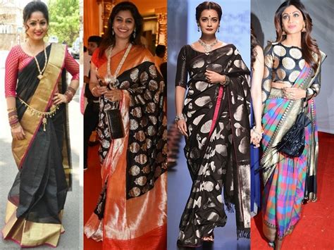 Tired Of Your Silk Sarees See This 100 Celebrity Saree Style Keep