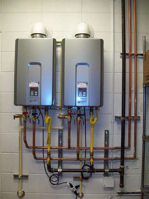 In contrast, electric tankless water heaters have a series of electric coils that emit heat; Rinnai RL94I Commercial Tankless Water Heater Installation ...