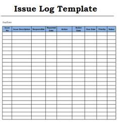 It also a usual practice for large corporations to segregate the issues based on various categorization. 15+ Daily Log Templates (With images) | Templates printable free, Templates, Sign in sheet template
