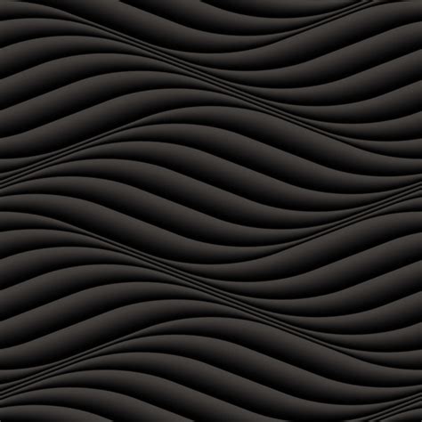 Black Wavy Texture Pattern Seamless Vector 06 Free Download